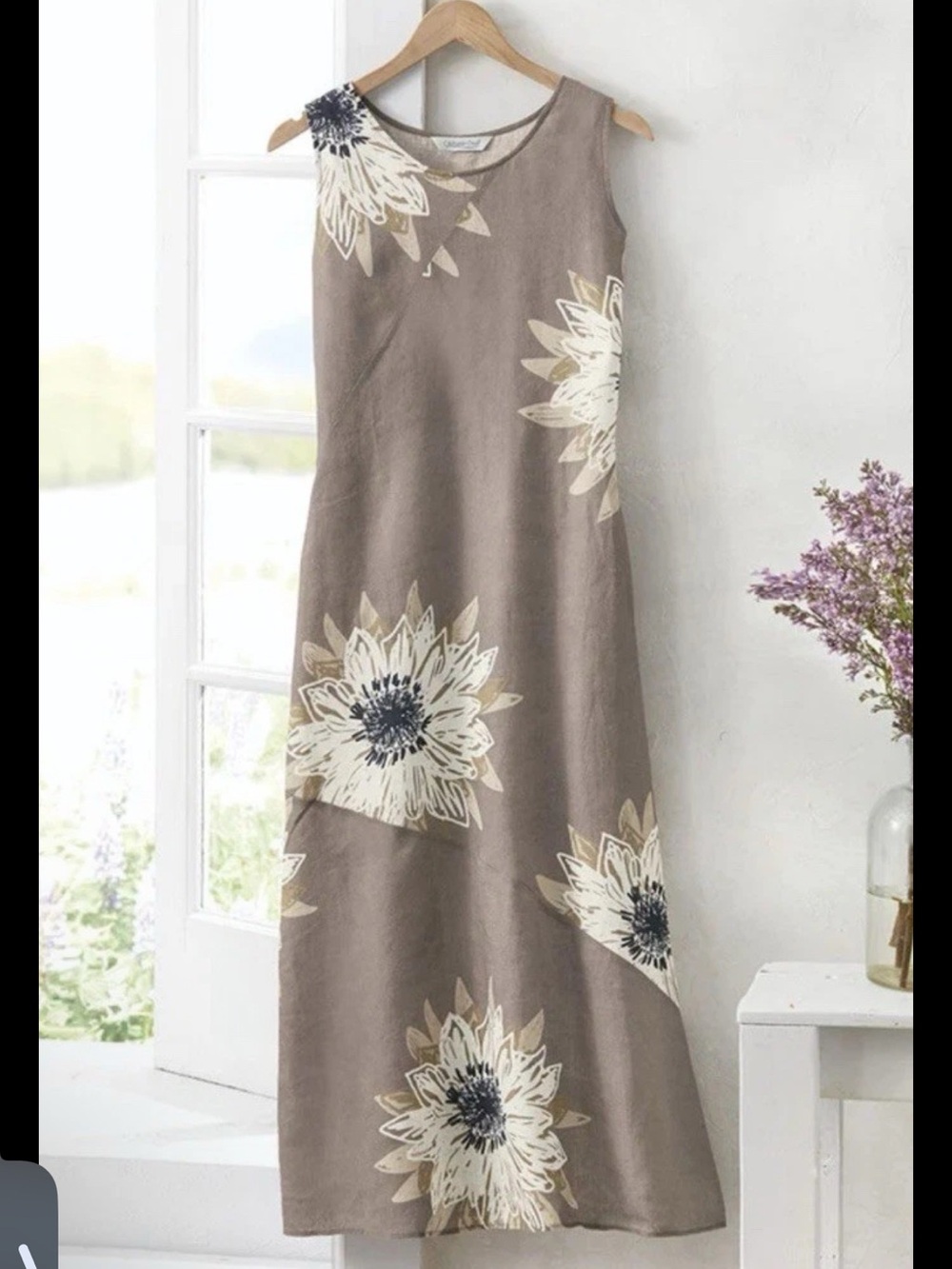 Coldwater Creek Women's Dress Size 24W Bold Impressions Linen Floral Summer